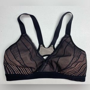 Lululemon BLK/TAN Awake to Lace Bra Wireless, 36D  *P1051